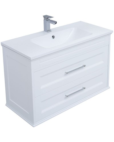 Тумба с раковиной Aquanet Бостон 100 260666 подвесная Белый матовый