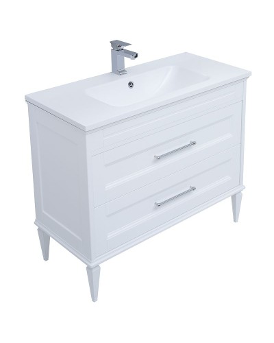 Тумба с раковиной Aquanet Бостон 100 260666 подвесная Белый матовый