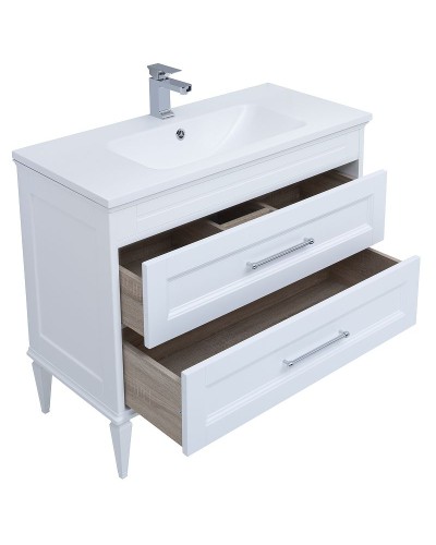 Тумба с раковиной Aquanet Бостон 100 260666 подвесная Белый матовый