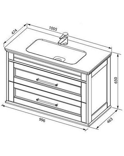 Тумба с раковиной Aquanet Бостон 100 260666 подвесная Белый матовый