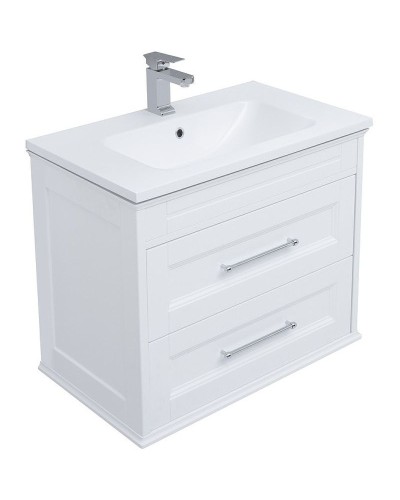 Тумба с раковиной Aquanet Бостон 80 260664 подвесная Белый матовый