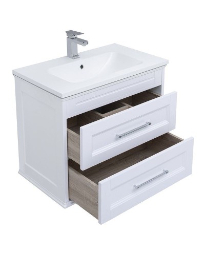 Тумба с раковиной Aquanet Бостон 80 260664 подвесная Белый матовый