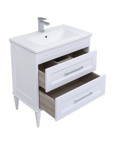 Тумба с раковиной Aquanet Бостон 80 260664 подвесная Белый матовый