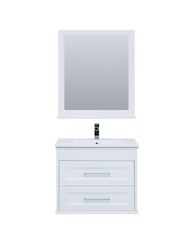 Тумба с раковиной Aquanet Бостон 80 260664 подвесная Белый матовый