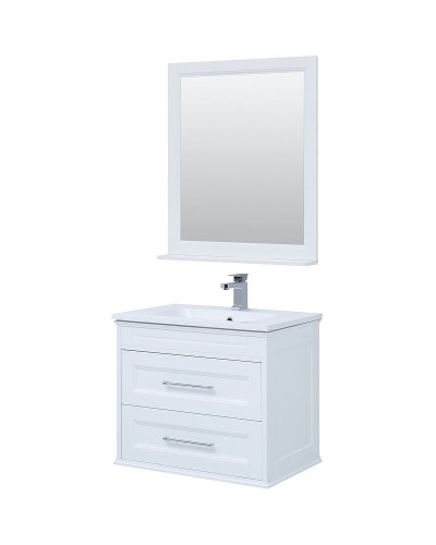 Тумба с раковиной Aquanet Бостон 80 260664 подвесная Белый матовый