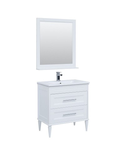 Тумба с раковиной Aquanet Бостон 80 260664 подвесная Белый матовый