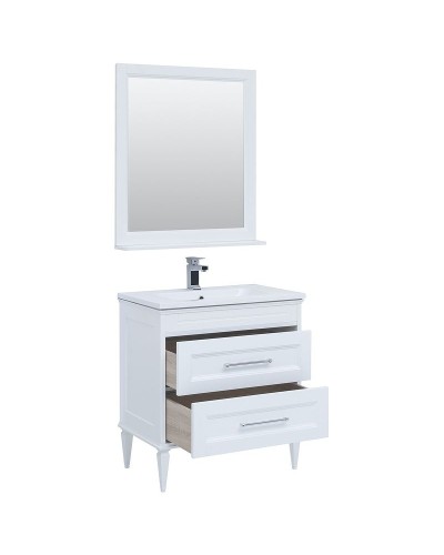 Тумба с раковиной Aquanet Бостон 80 260664 подвесная Белый матовый