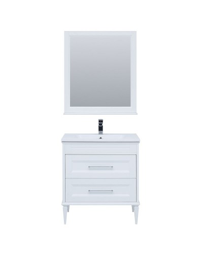 Тумба с раковиной Aquanet Бостон 80 260664 подвесная Белый матовый