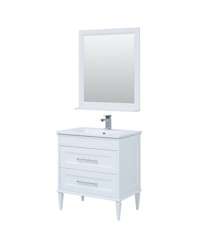 Тумба с раковиной Aquanet Бостон 80 260664 подвесная Белый матовый