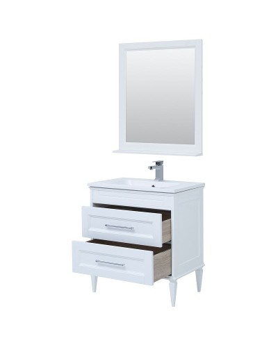 Тумба с раковиной Aquanet Бостон 80 260664 подвесная Белый матовый