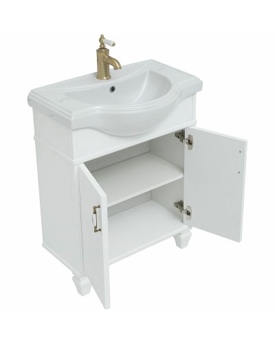 Тумба с раковиной Aquanet Валенса New Классик 65 273540 Белая матовая