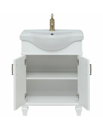 Тумба с раковиной Aquanet Валенса New Классик 65 273540 Белая матовая