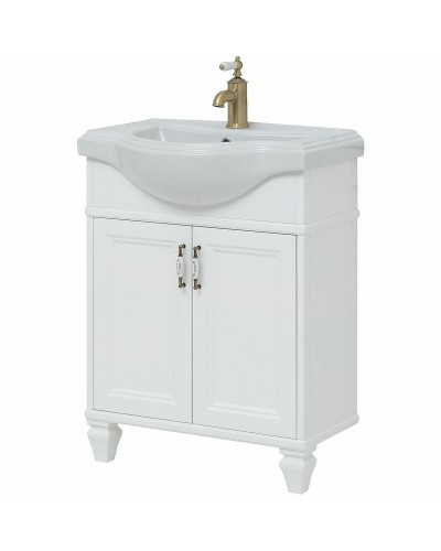 Тумба с раковиной Aquanet Валенса New Классик 65 273540 Белая матовая