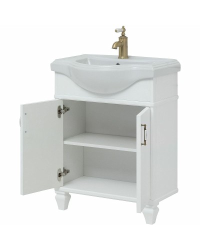 Тумба с раковиной Aquanet Валенса New Классик 65 273540 Белая матовая