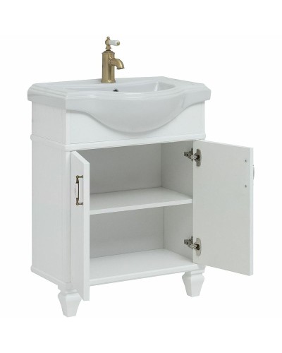 Тумба с раковиной Aquanet Валенса New Классик 65 273540 Белая матовая