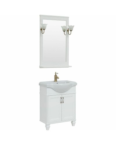 Тумба с раковиной Aquanet Валенса New Классик 65 273540 Белая матовая