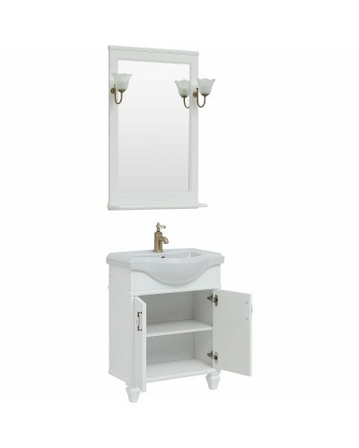 Тумба с раковиной Aquanet Валенса New Классик 65 273540 Белая матовая