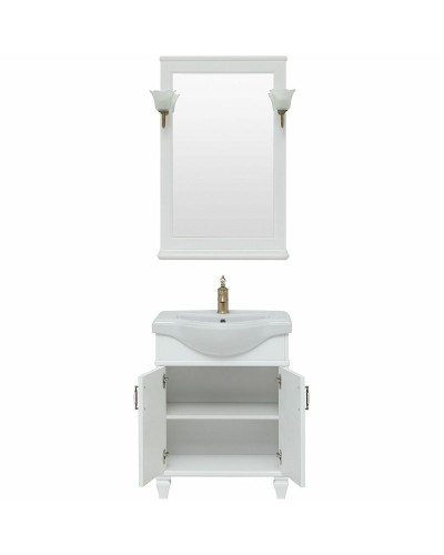 Тумба с раковиной Aquanet Валенса New Классик 65 273540 Белая матовая