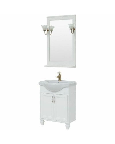 Тумба с раковиной Aquanet Валенса New Классик 65 273540 Белая матовая