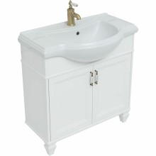 Тумба с раковиной Aquanet Валенса New Классик 80 273546 Белая матовая