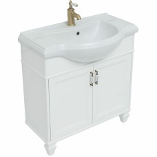 Тумба с раковиной Aquanet Валенса New Классик 80 273546 Белая матовая