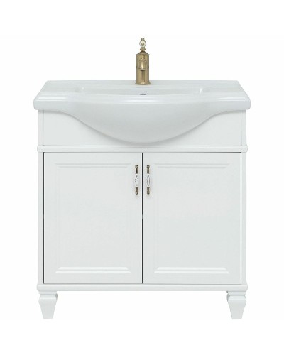 Тумба с раковиной Aquanet Валенса New Классик 80 273546 Белая матовая