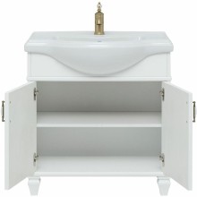 Тумба с раковиной Aquanet Валенса New Классик 80 273546 Белая матовая