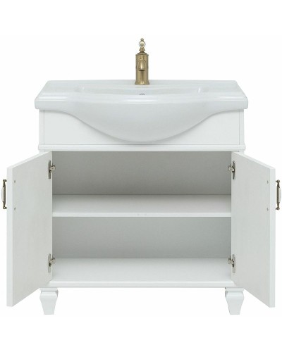 Тумба с раковиной Aquanet Валенса New Классик 80 273546 Белая матовая