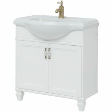 Тумба с раковиной Aquanet Валенса New Классик 80 273546 Белая матовая