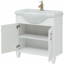 Тумба с раковиной Aquanet Валенса New Классик 80 273546 Белая матовая