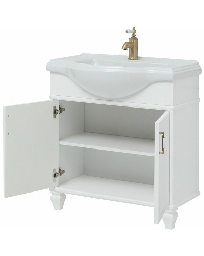 Тумба с раковиной Aquanet Валенса New Классик 80 273546 Белая матовая