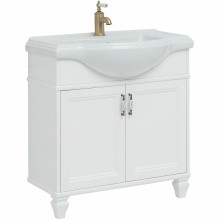 Тумба с раковиной Aquanet Валенса New Классик 80 273546 Белая матовая