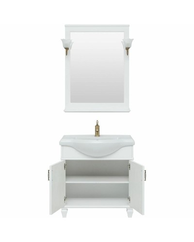 Тумба с раковиной Aquanet Валенса New Классик 80 273546 Белая матовая