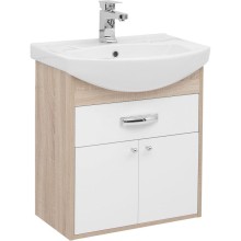 Тумба с раковиной Aquanet Грейс 60 212653 подвесная Дуб сонома Белая