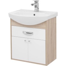 Тумба с раковиной Aquanet Грейс 60 212653 подвесная Дуб сонома Белая