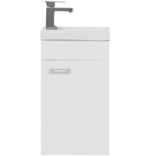 Тумба с раковиной Aquanet Нота 40 R 254037 подвесная Белая