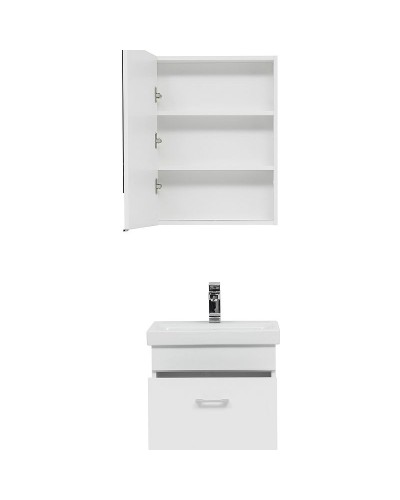 Тумба с раковиной Aquanet Нота 50 254064 подвесная Белая
