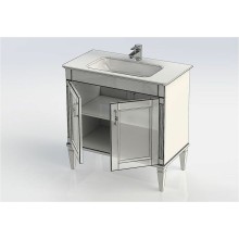 Тумба с раковиной Aquanet Селена 70 273435 Белая Серебро