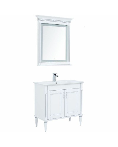 Тумба с раковиной Aquanet Селена 70 273435 Белая Серебро