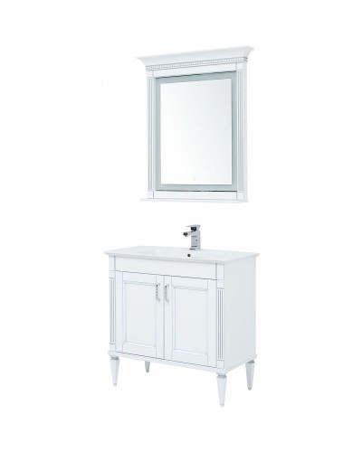 Тумба с раковиной Aquanet Селена 70 273435 Белая Серебро