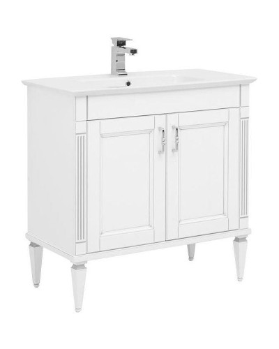 Тумба с раковиной Aquanet Селена 90 233697 Белая Серебро