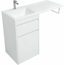Тумба с раковиной Aquanet Токио 110 L 239298 Белая