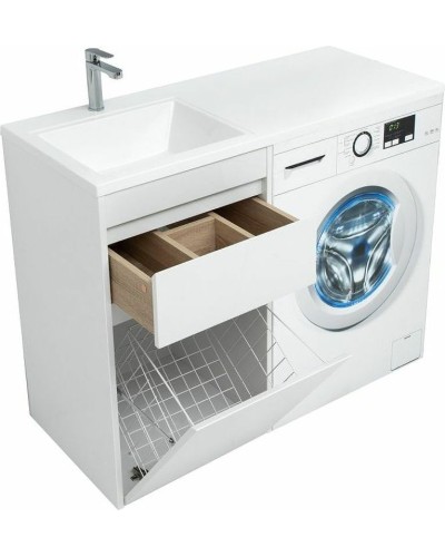 Тумба с раковиной Aquanet Токио 110 L 239298 Белая