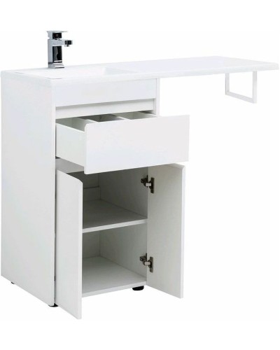 Тумба с раковиной Aquanet Токио 110 L 239204 Белая