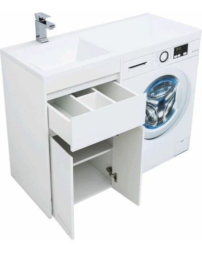 Тумба с раковиной Aquanet Токио 110 L 239204 Белая