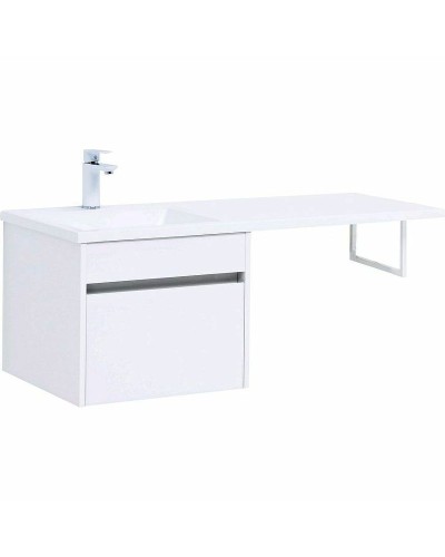 Тумба с раковиной Aquanet Токио 110 L 239208 подвесная Белая