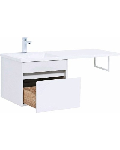 Тумба с раковиной Aquanet Токио 110 L 239208 подвесная Белая