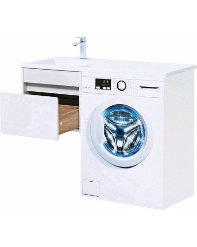 Тумба с раковиной Aquanet Токио 110 L 239208 подвесная Белая