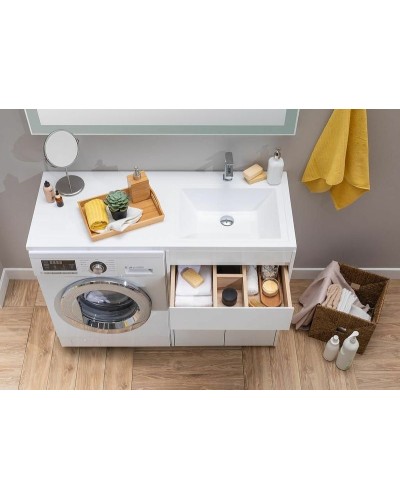 Тумба с раковиной Aquanet Токио 120 R 239210 Белая