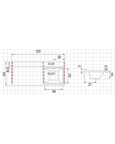 Тумба с раковиной Aquanet Токио 120 R 239210 Белая